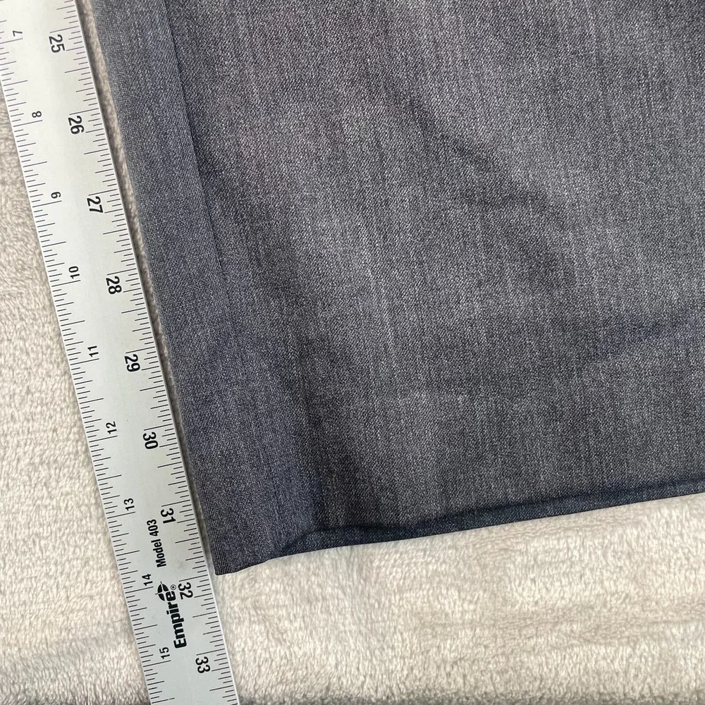 Banana Republic‎ Dress Pants Men 38x32 Grey 100% Wool Tailored Fit Straight Leg